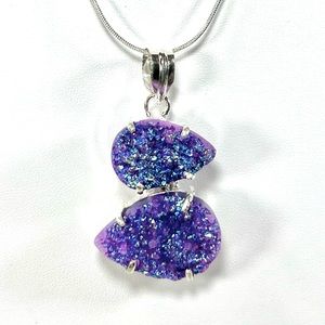 Titanium Druzy 925 Gemstone pendant